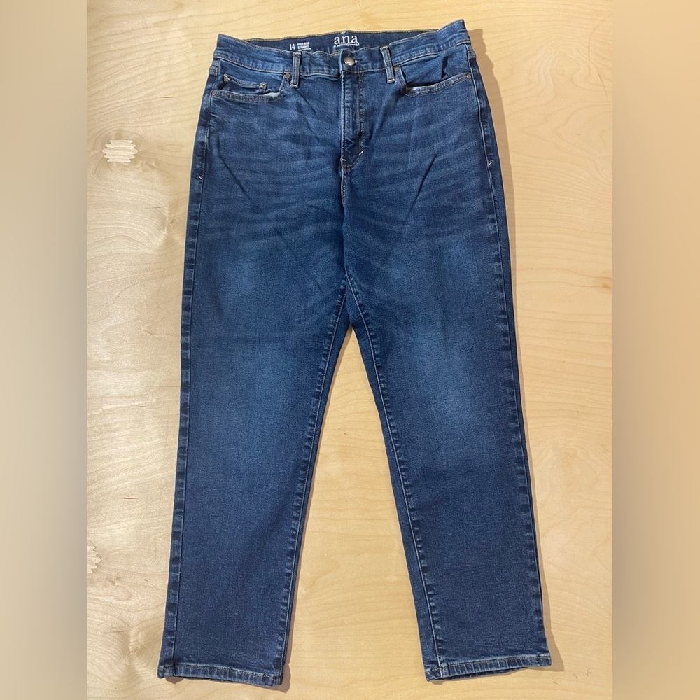 a.n.a High Rise Straight Ankle Jeans 14 (QQ)